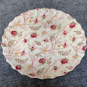 Spode Rosebud Soup Bowl Plate
